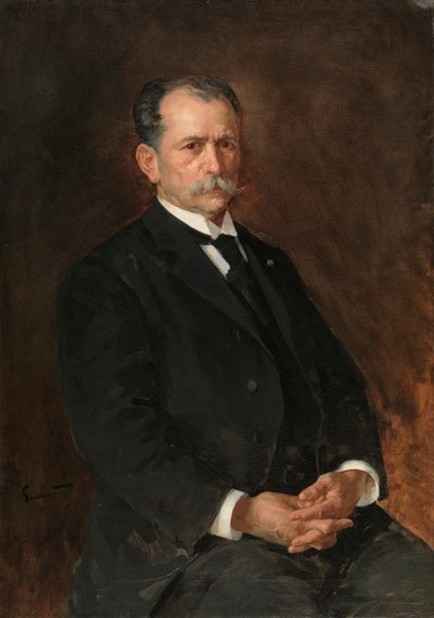 Portret van Enrique Simonet Baca, de vader van de kunstenaar door Enrique Simonet